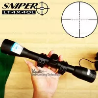 Teleskop senapan angin SNIPER 4X40 LT, Teropong senapan angin Sniper