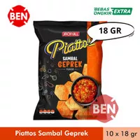 Piattos SAMBAL GEPREK 1 Renceng 10 Sachet Pcs Piatos Pedas Besar 20g