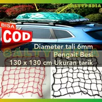 Jaring bagasi atap mobil tali jala roof rack net cargo