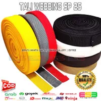 Tali Webbing /Pita Bisban /Bias Tape /Webing Rope SP25 Tebal Rol warna