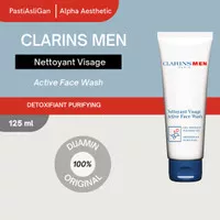 CLARINS MEN Exfoliating Face Wash Cleanser Wajah 2 in 1 Deep Cleansing