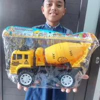 Mainan Mobil Mobilan Truk Molen Mixer Semen Besar Murah Edukasi Truck