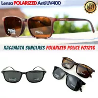Kacamata Hitam Sunglasses Pria Polarized POLICE PO1216 Anti Silau UV