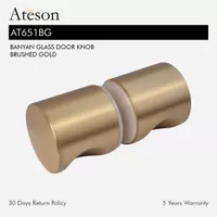 ATESON AT651BG Glass Door Knob Handle Tarik Pintu Kaca Shower Emas