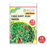 Benih cabe rawit hijau hibrida F1 15 biji / bibit cabe rawit setan