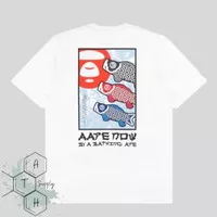 Aape Three Fish White Tee 100% Original, Authentic