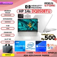 HP 14S DQ0508TU N4120 4GB 256SSD W10+OHS 14.0 HD - Warranty 2Yr