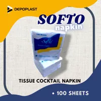 Tissue Cocktail Napkin Softo - 100 Sheets