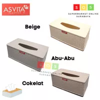 Tempat Tissue Plastik Motif Rotan Asvita / Tempat Tisu Kotak Rumah