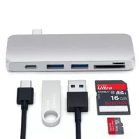 USB C Smart Reader 5 in 1. Multi port Hub Type-C Card Reader 5 in 1