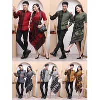 Baju Couple Batik Motif Tenun Songket / Couple Dress Lancip Kemeja