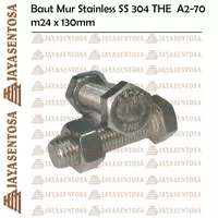 Baut Mur Stainless M24 x 130 sus 304 ss 304 THE A2-70