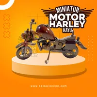 Miniatur Motor Harley Kayu Jati