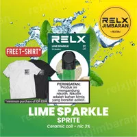 RELX Infinity Pod PRO LIME SPARKLE / SPRITE 1 Pack Isi 1 Pods / 1 Pcs