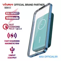 VIVAN VPB-W12 Powerbank Wireless 10000 mAh 3 Output Fast Charging 20W