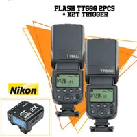 Paket 2pcs Flash TT600+1 pcs Trigger x2t for nikon