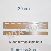 HANGER BRACKET - GANTUNGAN S/S 30cm utk pasang Tirai PVC-Tirai Plastik