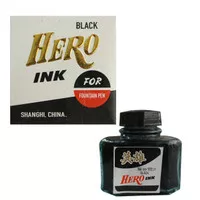 Hero ink for fountain pen / Tinta Hero hitam / Tinta pena Hero china