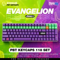 Evangelion EVA01 118 Set Kecycaps OEM Profile