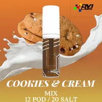 Mix - Brown - Cream & Cookies - 15ml Premium Liquid Freebase dan Salt