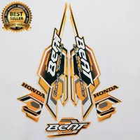 Stiker Striping List Body Motor Honda Beat 2008 Karbu Orange