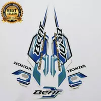 Stiker Striping List Body Motor Honda Beat 2008 Karbu Putih