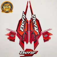 Stiker Striping List Body Motor Honda Beat 2008 Karbu Merah