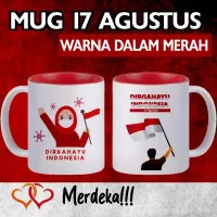 Mug Warna Dalam Merah 17 Agustus / Mug Merah Putih / Mug Merdeka