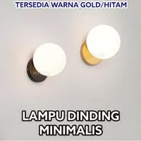 Lampu Dinding Hias Gold Hitam Minimalis Bulat Round Ball Wall Lamp