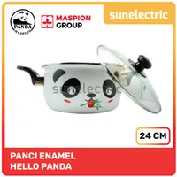 Maspion Hello Panda Panci Enamel 24 Cm - Putih