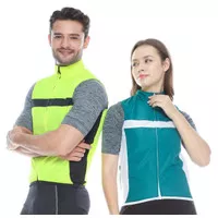 Cycling Vest Rompi Sepeda Windbreaker Parasut Murah Stripe