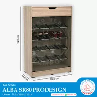 Rak Sepatu Pintu Kaca ALBA SR80 (Prodesign)