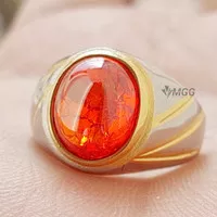 Cincin Batu Akik Paparacha Pecah Seribu Mewah Dan Elegan