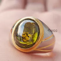 Cincin Batu Akik pecah seribu Size Kantoran Mewah Dan Elegan