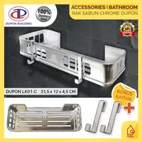 RAK SABUN STAINLESS DUPON CHROME + KAITAN / RAK TOILET / TEMPAT SABUN