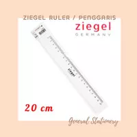 Ziegel Flat Ruler 20 cm / Ziegel Penggaris Bening 20 cm