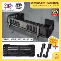 RAK SABUN STAINLESS DUPON HITAM + KAITAN / RAK TOILET / TEMPAT SABUN