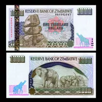 UANG ZIMBABWE 1000 DOLLARS 2003 UNC KOLEKSI