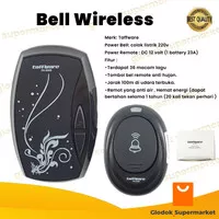 Bel Pintu Listrik Taffware Tanpa Kabel AC Wireless Door Bell 1 Remote