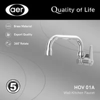 AER Kran Dapur - Keran Air Kuningan/Wall Kitchen Faucet HOV 01A