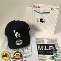 Topi / Cap Baseball MLB LA Hitam Logo putih