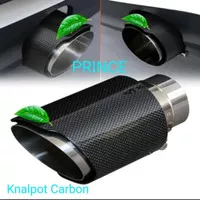 Muffler Sambungan knalpot Mobil Universal Carbon + Blecket klepmanya