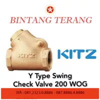 kitz Y pattern swing check valve / y tabo tabok klep Kitz 1"