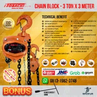 Chain Block 3 Ton 3M - Takel 3 Ton 3M - Itobachi New Model