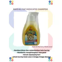 Shampoo shampo jamur scabies kucing RAID ALL CAT MEDICATED SHAMPOO