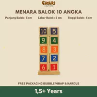 Menara Balok 10 Angka (FREE packing kardus dan bubble wrap)