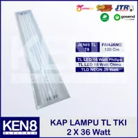 Kap Lampu TL TKI 2 x 36 Watt | 2 x 16 Watt LED Philips