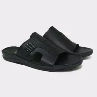 Sandal Pria Selop Kulit Hitam Dopp Premium MR-008 Original MZIO