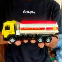 Diecast Mobil Truk Tanki Minyak Alloy - Mainan Miniatur Truck Tangki