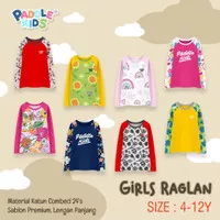 Kaos Longsleeve Tunik Anak Cewek Couple Model Terbaru Raglan Girl 4-12